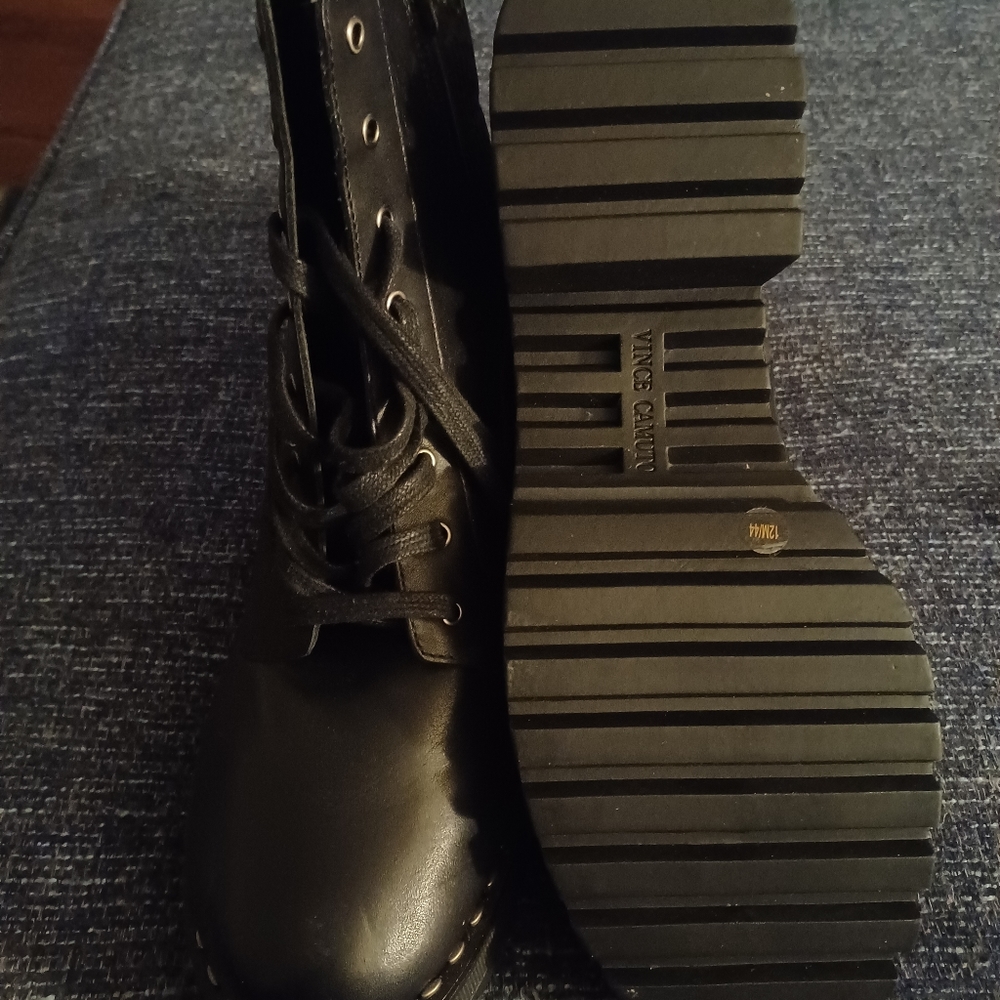Black Vince Camuto leather boots size 12 women